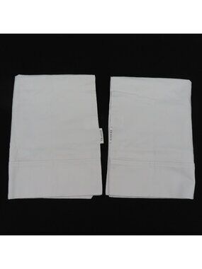 SleepRX Pair of 2 Standard Pillowcases Solid White All Cotton NEW Without Tags